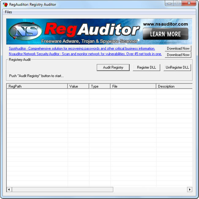 RegAuditor Screenshot